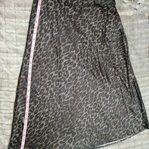 Leopard Print Midi Skirt